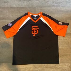 Men’s San Francisco Giants Black and Orange MLB Jersey Size XL.
